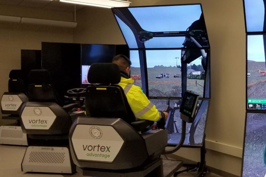 CEMT Students experience VR training for Heavy Equipment Operations